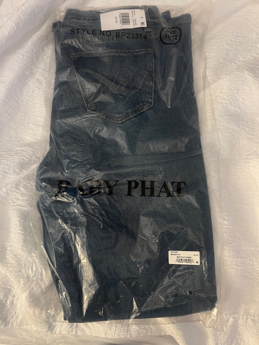 Baby Phat Men's Navy Slim Straight Jeans